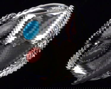 Huge Mint All Tribes Navajo Sterling Bear Claw Turquoise Ring 16