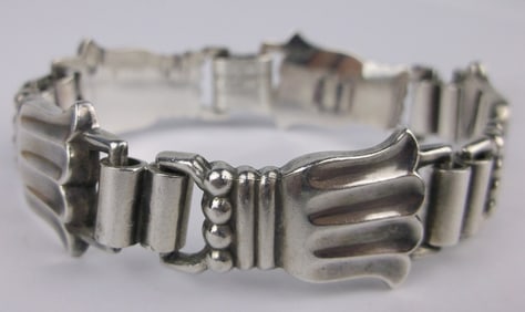 Mint 1940s Georg Jensen Sterling Silver Bracelet 7" Alphonse Le Paglia