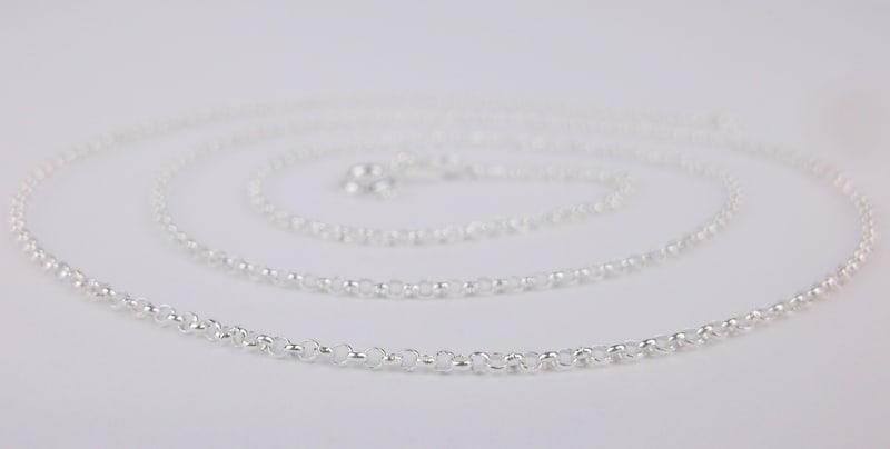 New Vintage Italian Sterling Silver Chain Necklace 20": Solid Sterling Silver Guaranteed, in Brand New Never Worn Condition.