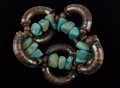 Mint Vintage Copper Turquoise Bracelet
