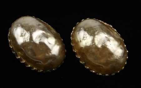 Stunning Vintage 1950s Coro Craft Big Celluloid Earrings