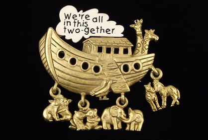 Mint Vintage TARA Noahs Ark Sway Brooch