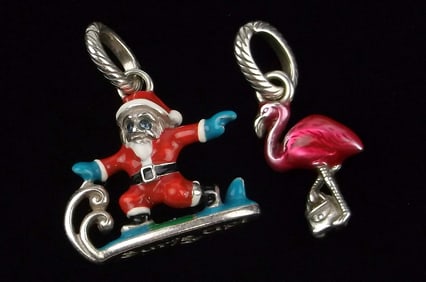 Mint Vintage Brighton Santa Christmas Vacation Pendant Set