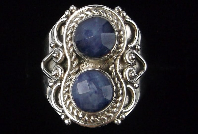 New Designer Sterling Silver 2cttw Sapphire Ring 6 (1 of 2)