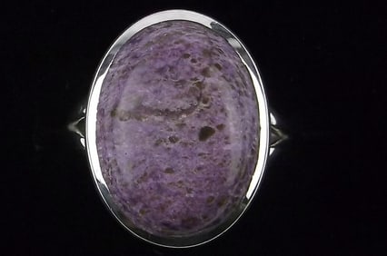 New Designer Thick Sterling Silver Sugilite Ring 6