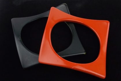 Gorgeous Vintage 1940s Celluloid Bracelet Set 7.5"