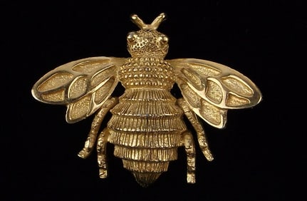 Mint Vintage Bee Insect Brooch