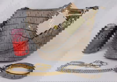 New With Tags Pratesi Italian Leather Crossbody Handbag $300