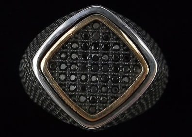 Mint Big Designer Sterling Silver Mens Ring 12