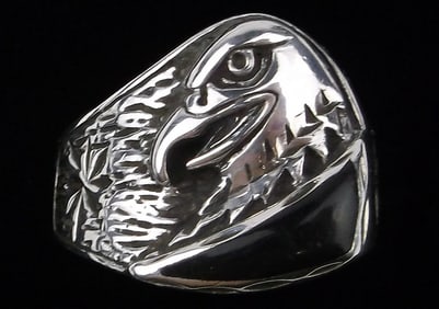 Mint Big Thick Vint Designer Sterling Silver Eagle Ring 11