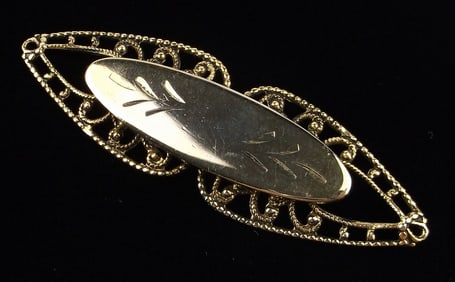 Mint Vintage 1960s 12kt GF Long Brooch