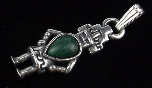 New Carolyn Pollack Sterling Silver Hemis Kachina Doll Pendant