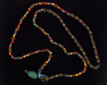 Stunning Vintage Turquoise Gemstone Necklace 31"