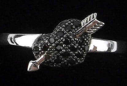 Stunning Sterling Silver Cupids Arrow Ring 6