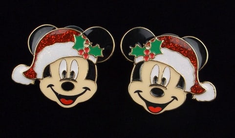 New Boxed Disney Baublebar Mickey Mouse Christmas Earrings