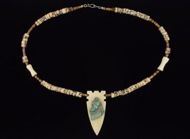 Mint 1960s Navajo Mike Tsosie Cripple Creek Turquoise Necklace 18"
