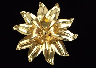 Mint Vintage 1960s Big Flower Brooch