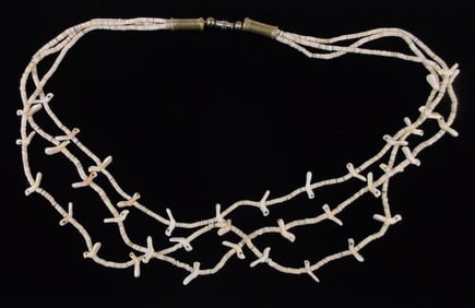 Mint 1970s Zuni Don Cheama Bird Fetish Necklace 24" Museum Q