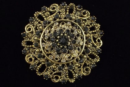 New Vintage 1960s Rhinestone Brooch