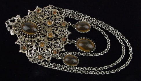 Mint Huge 1960s Juliana Jelly Belly Rhinestone Sway Brooch