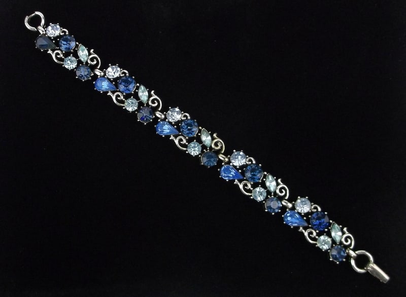 Stunning Vintage 1950s Lisner Rhinestone Bracelet 7.25" (1 of 3)