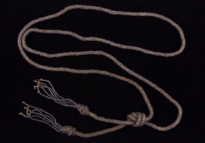 Stunning 1920s Art Deco Beaded Flapper Girl Necklace 42"