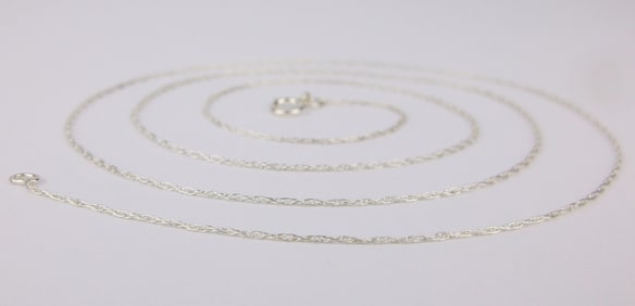 New Vintage Italian Sterling Silver Chain Necklace 24"