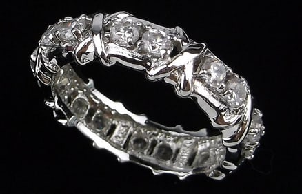 New Designer Sterling Silver Surround Ring Thick 7