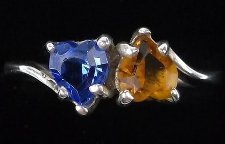 Mint Vintage 1950s Sterling Silver Sweetheart Ring 6.75