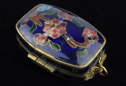 Stunning Vintage Cloisonne Box Pendant