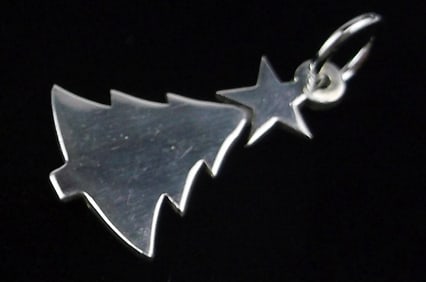 Mint Vintage Sterling Silver Christmas Tree Pendant