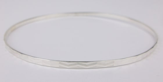 Mint Vintage Italian Sterling Silver Bangle Bracelet 8.5"