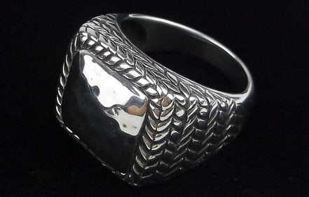 Big Mint Vintage Heavy Silpada Sterling Silver Design Ring 9 Thick