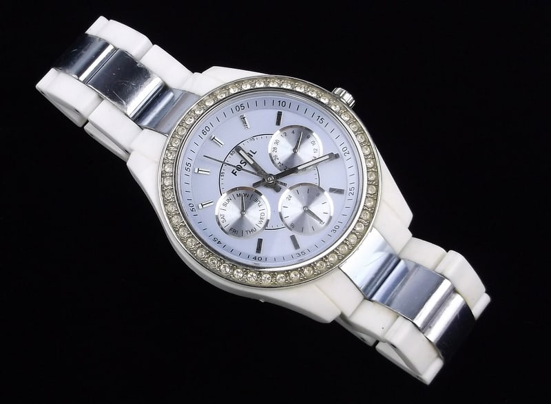 Gorgeous Big Fossil Wristwatch Works Great New Battery: excellent condition