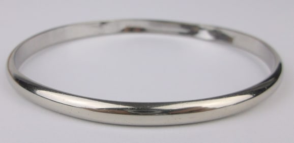 Stunning Vint 1950s BAB Sterling Silver Bangle Bracelet 7.75"