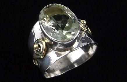 Big Mint India Designer Sterling Silver 10ct Aquamarine Ring 8