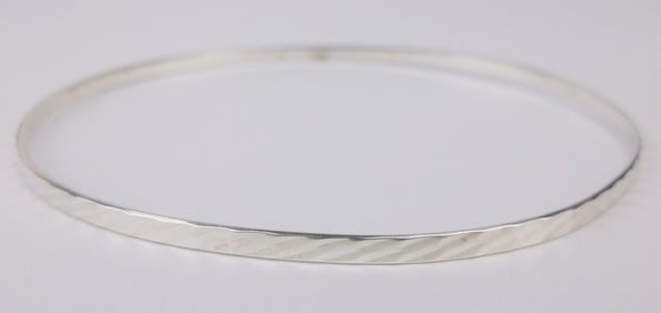 Mint Vintage Italian Sterling Silver Bangle Bracelet 8.5"