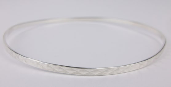 Mint Vintage Italian Sterling Silver Bangle Bracelet 8.5"
