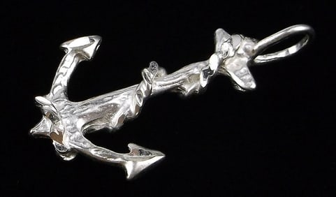 Mint Vintage Sterling Silver Anchor Pendant