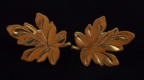 Stunning 1950s RFT Parkin Hand Wrought Copper Earrings