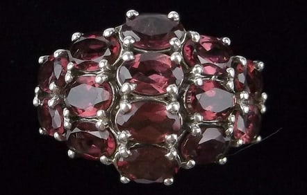 Big Mint Designer Sterling Silver Amethyst Cocktail Ring 7