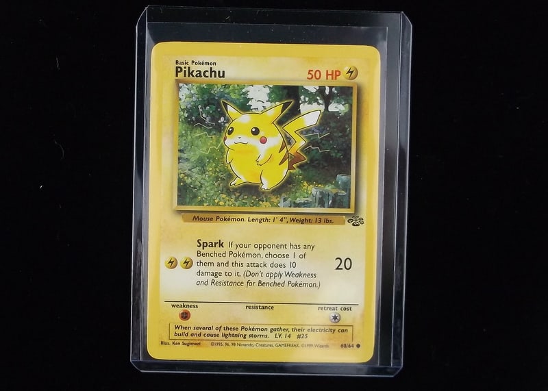 Unplayed 1999 Pokemon Pikachu Card Jungle WOTC (1 of 2)