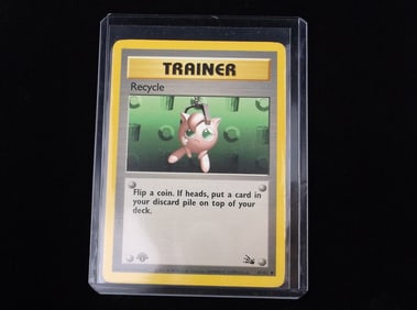 EX+ 1999 Pokemon Fossil Recycle 1st Edition Jigglypuff