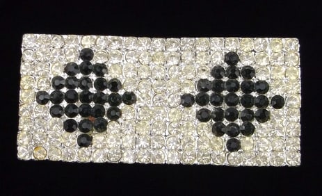 Big Stunning 1920s Art Deco Rhinestone Long Brooch