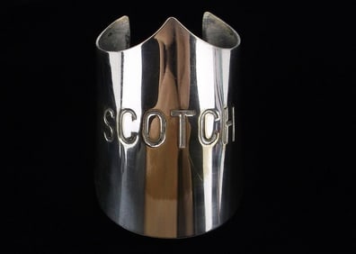 Mint 1883 Fred Kuehne NY Sterling Silver Scotch Bottle Sleeve