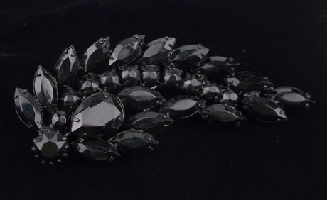 Big Mint Vintage 1950s Weiss Rhinestone Brooch