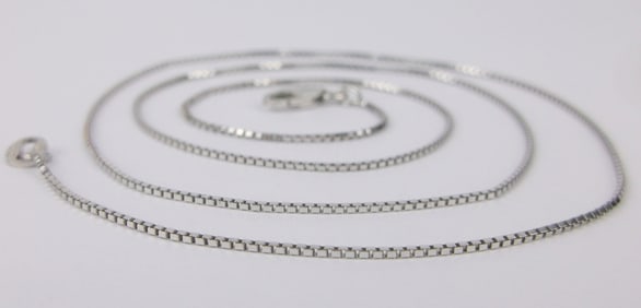 Mint Vint OTC Italian Sterling Silver Box Chain Necklace 19"