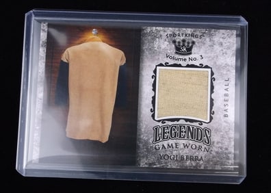 Mint 2021 Yogi Berra Game Worn Jersey Patch Card HOF Yankees