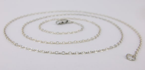 Mint 1930s Sterling Silver Chain Necklace 19"
