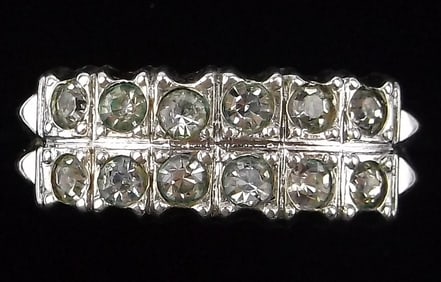 Mint Thick Vint 1940s Crouse Co Sterling Silver Cocktail Ring 6